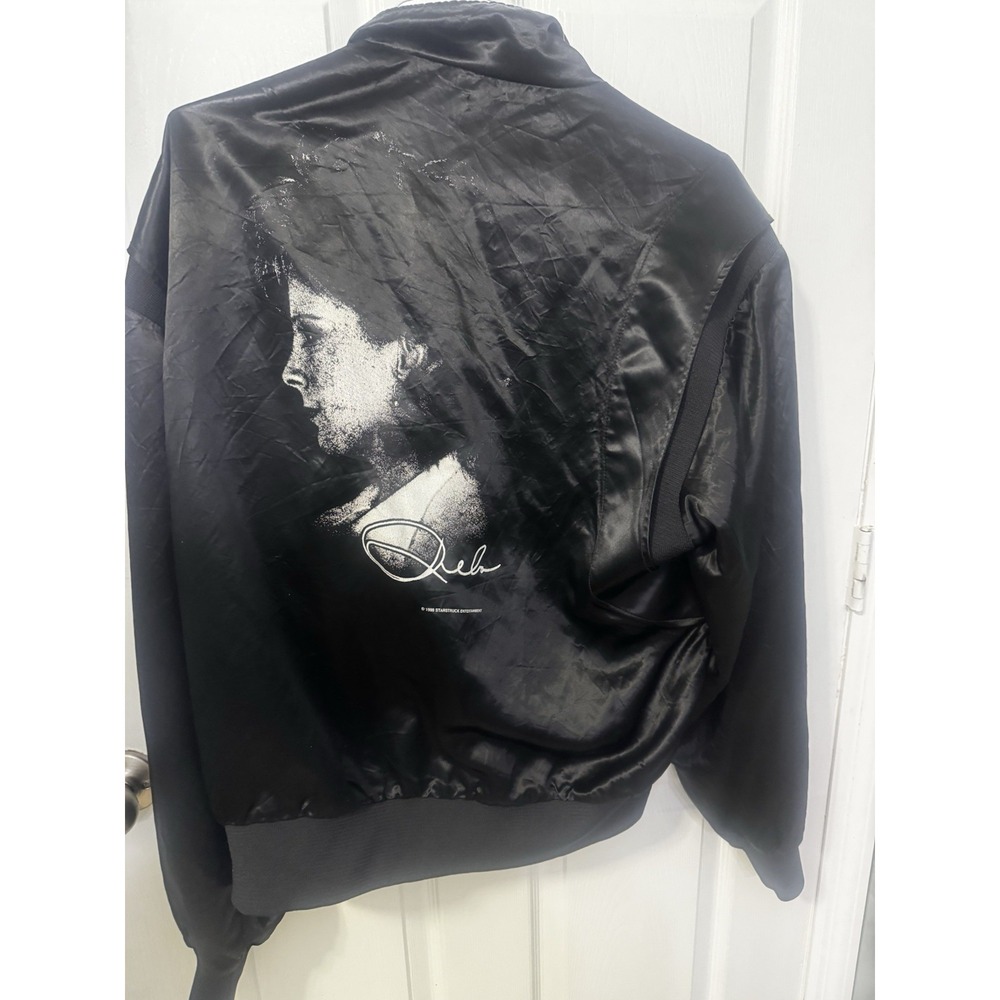 Vintage 1998 Reba McEntire Full Throttle Black Satin Bomber Jacket XL Official